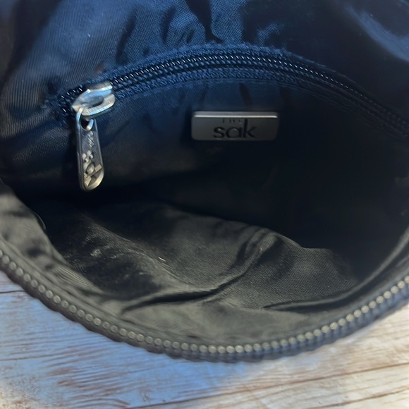 The Sak Mini Crossbody Black Crocheted Nylon Soft Durable - Picture 8 of 10